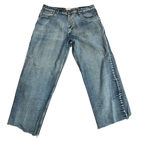 Brooklyn Xpress Men's Y2K Grunge Distressed Baggy Jeans Size 38 - Picture 3 of 12